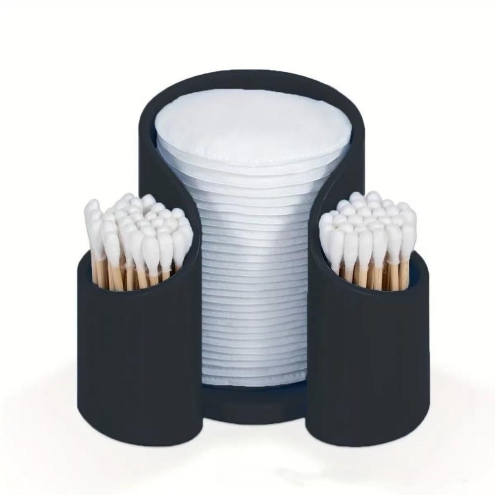 Plastic Swabs Dispenser 2in1 Cosmetic Pad Storage Box Cotton Swab Storage Box Dressing Table
