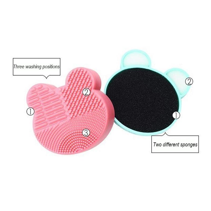 Multifunkčný čistič štetcov na make-up Beauty Powder Remover Make-up brush Suché a mokré čistenie Silikónová hubka