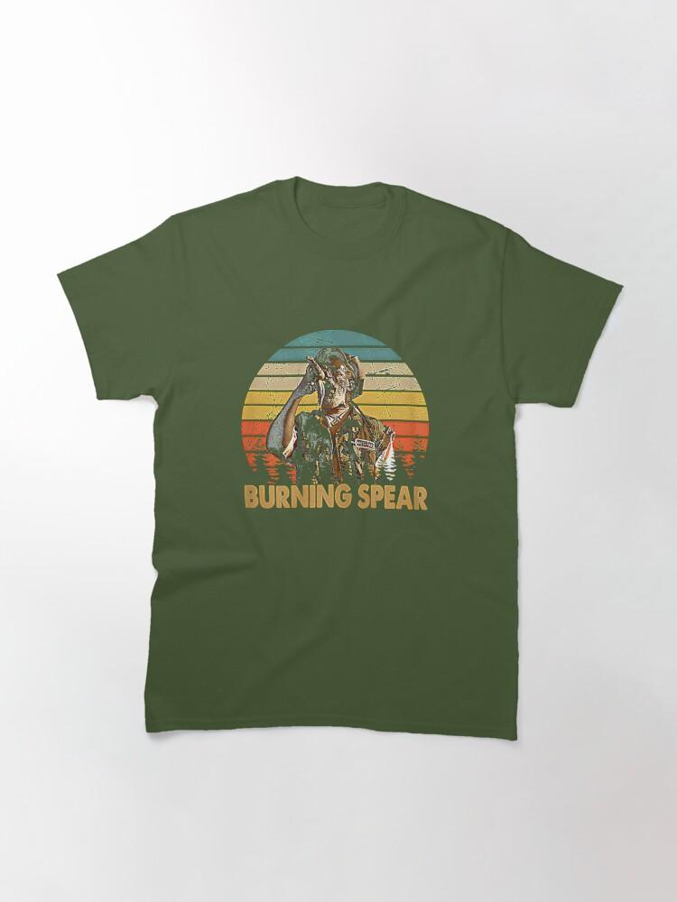 Burning Spear Retro Burning Art Spear Music Jamaican Singers Classic T-Shirt