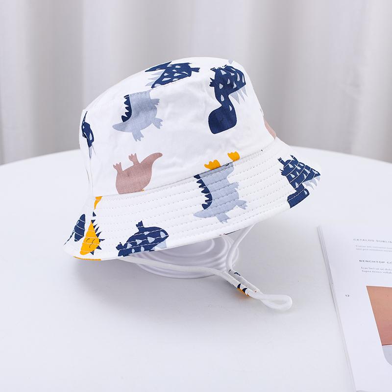 Summer Baby Hat Boy Girl Cotton Uv Protection Sun Cap Children Panama Beach Kids Bucket Hat Cute Cartoon Infant Caps
