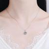 Silver Sunflower Necklace, S925 Moissanite-Inlaid Choker for Women