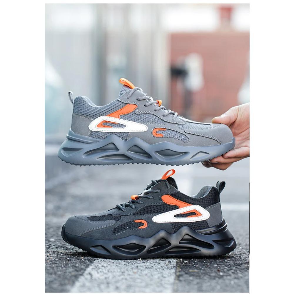 Frühling Sommer Arbeit Sicherheitsschuhe Männer Stahl Kappe Schuhe Bau Sicherheit Stiefel Männer Schützende Atmungsaktive Arbeit Turnschuhe