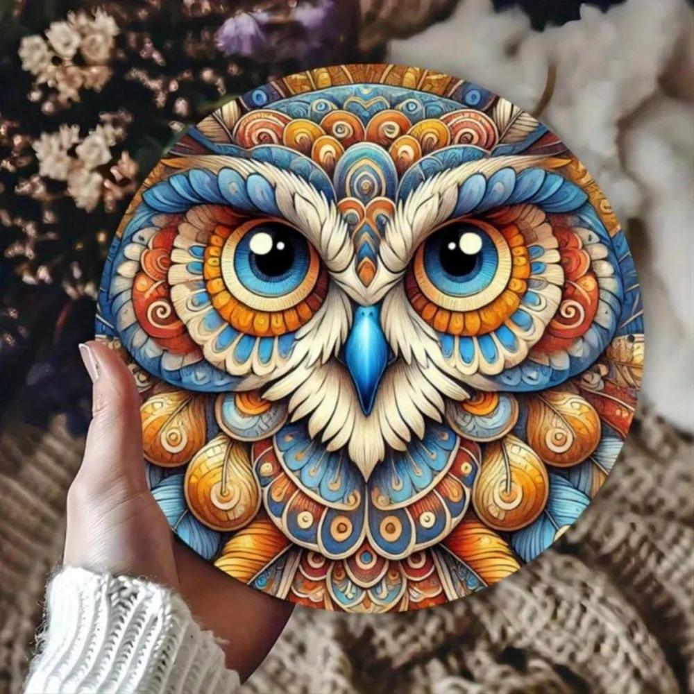 Owl Art Metal Tin Sign Waterproof Rustproof Wall Decor for Home Office Gift