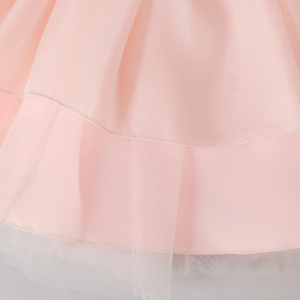 3-10 Years Baptism Wedding  Dress for Baby Girl First Birthday Party Wear Cute Sleeveless Toddler Girl Christening Gown Clothes