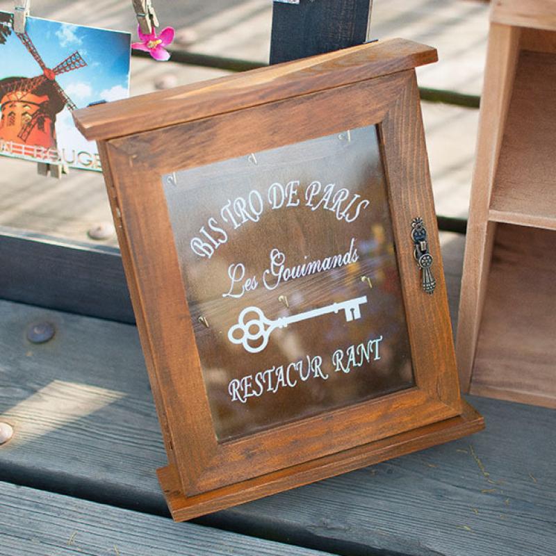 Krabice na klíče z masivního dřeva k zavěšení na zeď do předsíně, obývacího pokoje, kreativní bytová dekorace, úložný prostor na klíče u vchodu, krabička na klíče