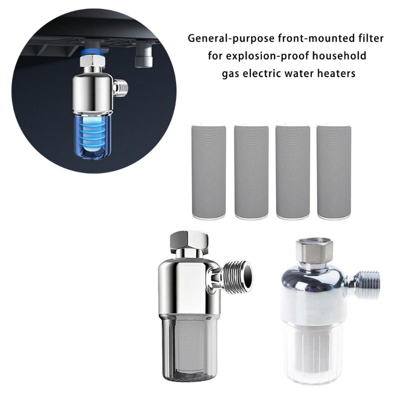 Scaldabagno per Bagno Filtro per Doccia Filtro per Acqua del Lavandino Riutilizzabile con Guarnizione a Prova di Perdite per Scaldabagno Lavatrice