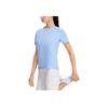 Li Ning Training Series Solid Color Round Neck Pullover Short Sleeve T-Shirt Women Tops Snow-Blue ATSSA12-3