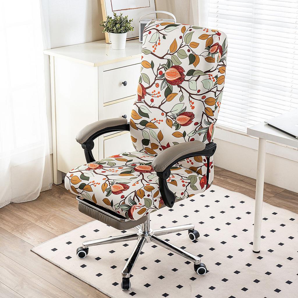 Neue Farbe Büro Reißverschluss Stuhlbezug Drehbar Computer Hotel Stuhlbezug Einteilig Armlehne Elastisch Chefsesselbezug