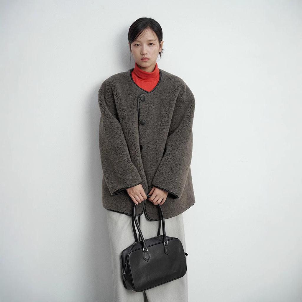 Love & Nancy Women's 2024 Winter Wool Coat: Thickened Double-Sided Maillard, Item 41326