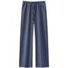 Semir Women's Salt Shrink Plaid Wide-Leg Casual Pants