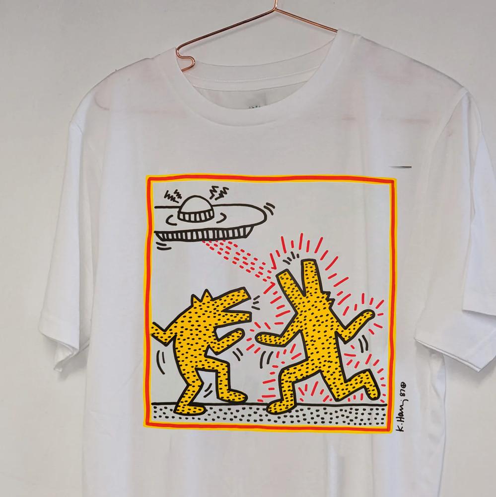 Vintage Keith Haring Band Signed White Shirt Unisex Concert S to 5XL CR339 Unisex T-Shirt