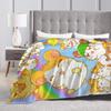 Cute Hamtaro  Warm Soft Blanket  Kids Adult Plush Throw Blanket Comfortable Couch Chair Flannel Bedspread Sofa Bed Cover