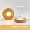 Round Wooden LED Light Base Multicolor USB Display Night Lamp Holder  Bars