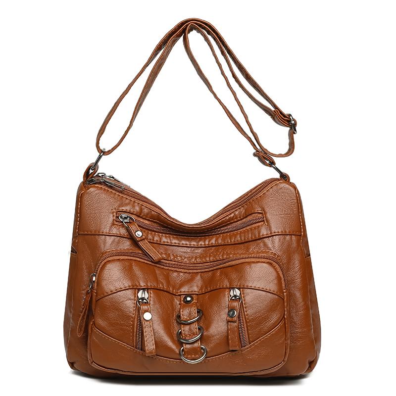 Women's Crossbody Bag Multi-Compartment Large Capacity Commuter Shoulder Bag Mother Bag