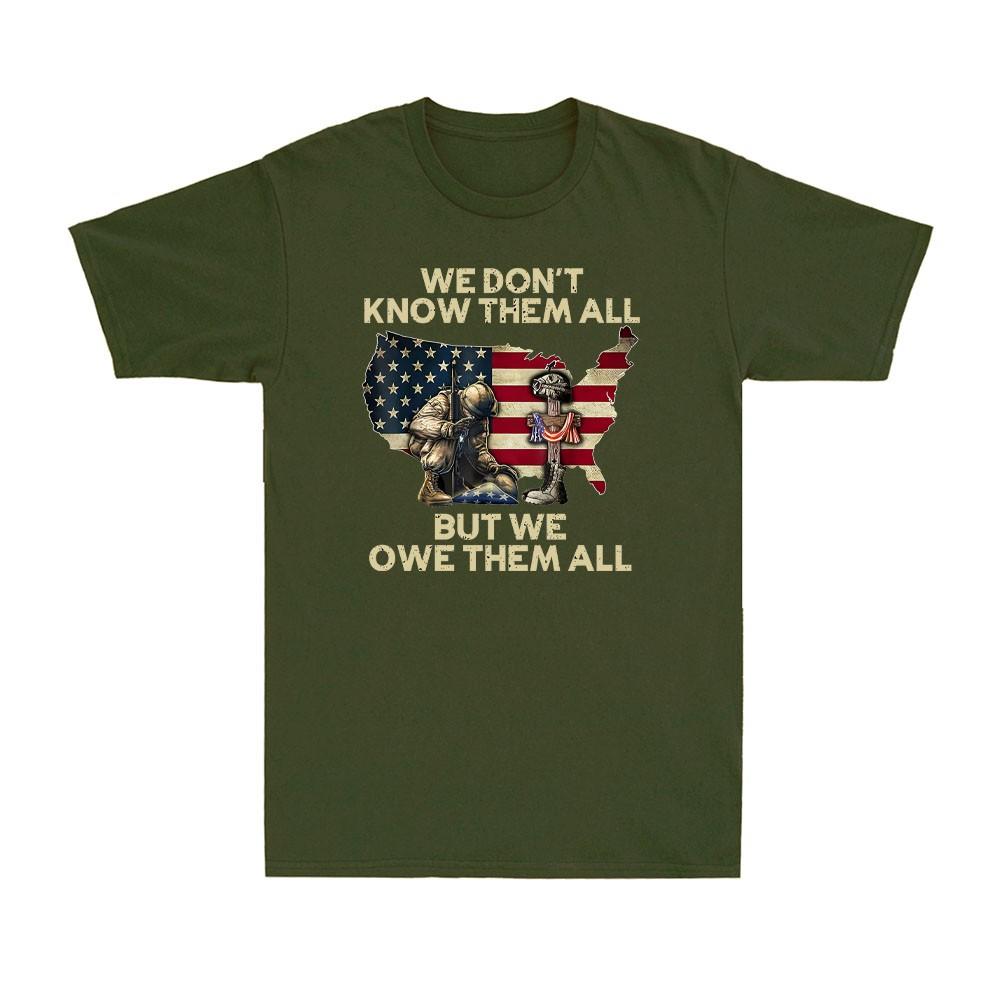 We Owe Them All Patriotic Veterans Day Memorial Day Us Flag Unisexs Tshirt