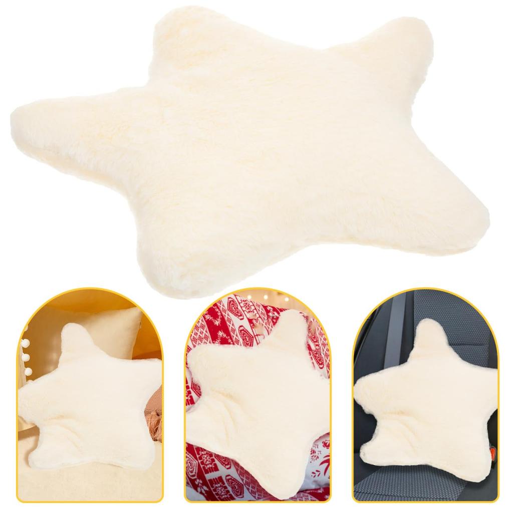 Nuolux Nap Pillow, Fluffy Body Pillow, Cute Star-Shaped, Stylish Girl's PP Cotton, 40x40cm, Lumbar Support, Interior Decor, Living Room, Office,