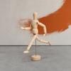 Wooden Manikin, Flexible Body Joints Human Figure Puppet Ornament, Poseable Articulated Hand Model for Sketching Drawing Painting Supplies