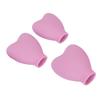 3pcs Makeup Brush Cover Portable Silicone Heart Shaped Cosmetic Brush Guard Cap for Women Girls