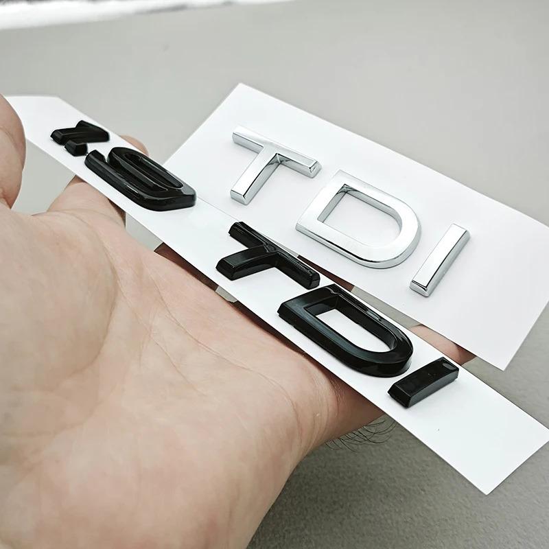Logo de Voiture ABS 3D 1.9 2.0 2.8 3.0 4.2 TDI 3.6 Autocollant Emblème de Coffre Badge Arrière Pour Audi A3 A4 A5 A6 A7 A8 Q3 Q5 Q7 Q8 Accessoires