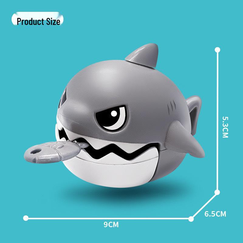 Shark & Dinosaur Keychain: Pull String Baby Shark & Big Fish Toy Pendant