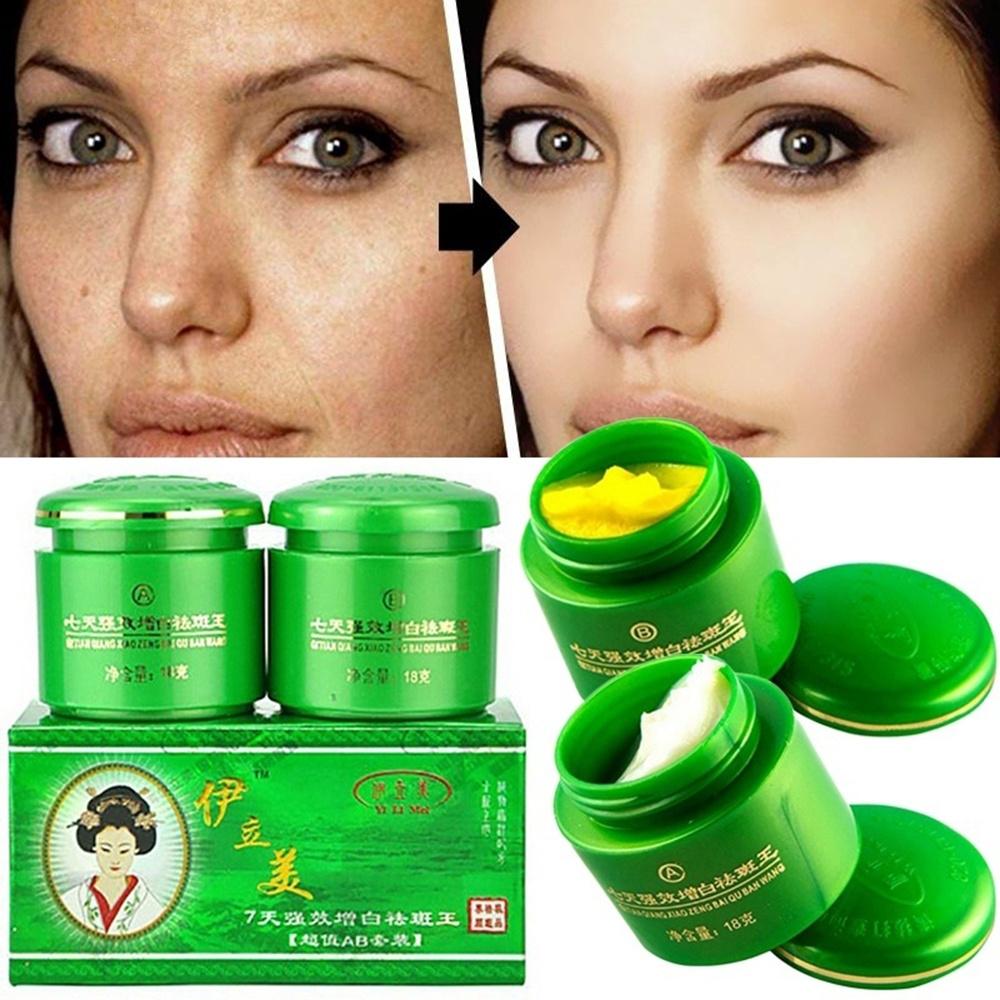 

2 шт./компл. крем для отбеливания лица, осветляющий веснушки, корректор темных пятен, удаление выцветших пятен, уход за кожей One Size