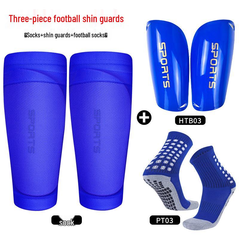 Adult Men's Double Layer Football Shin Guards and Calf Protector Socks