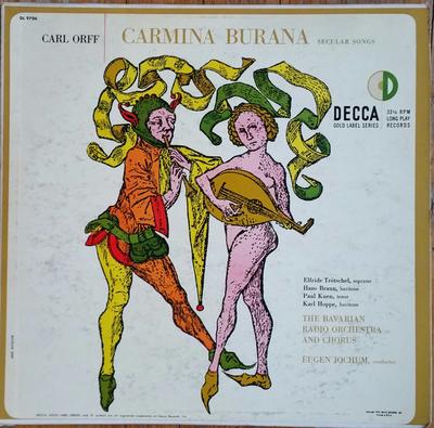 LP Record CARL ORFF  SYMPHONIEORCHESTER DES  Carmina Burana Secular Songs DL9706 Decca US Classical Used