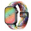 Compatible with Apple Watch S10, iWatch 11, Xiaomi 9, Huawei; Rainbow Nylon Magnetic Buckle Strap.