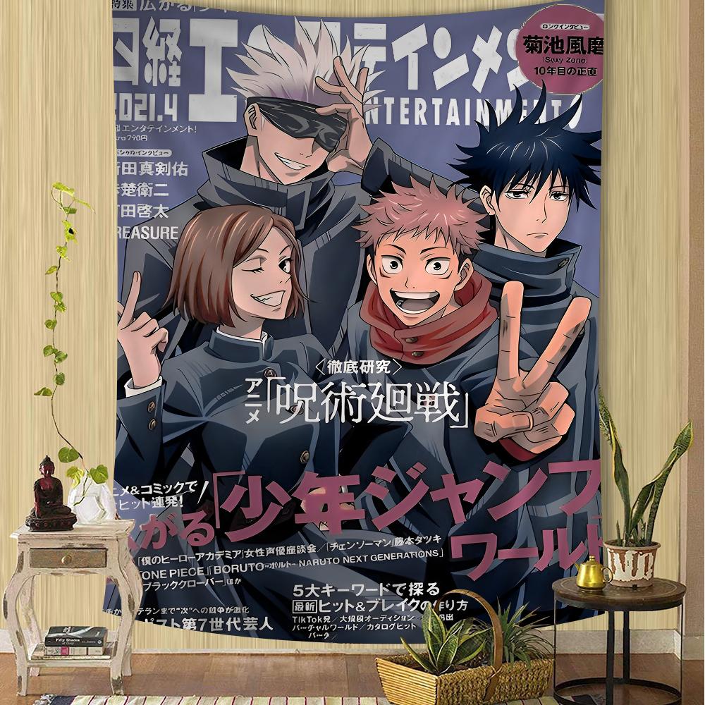 Jujutsu Kaisen Weekly Shonen Jump Tapestry  Anime Wall Hanging with Itadori Ideal for Otaku Bedroom Decor  Manga Room Accents