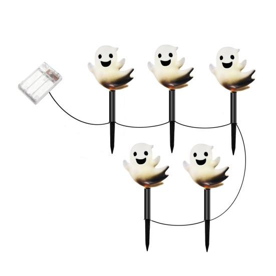 Solar Halloween Ghost Pathway Light IP44 Waterproof Weather-Resistant Auto On/Off