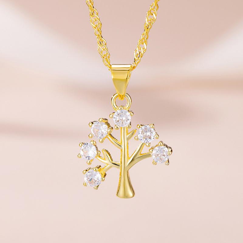 New Arrival Christmas Tree Pendant Necklace For Women Jewelry Silver 925 Sterling Clavicle Chain Lady Anniversary Accessories