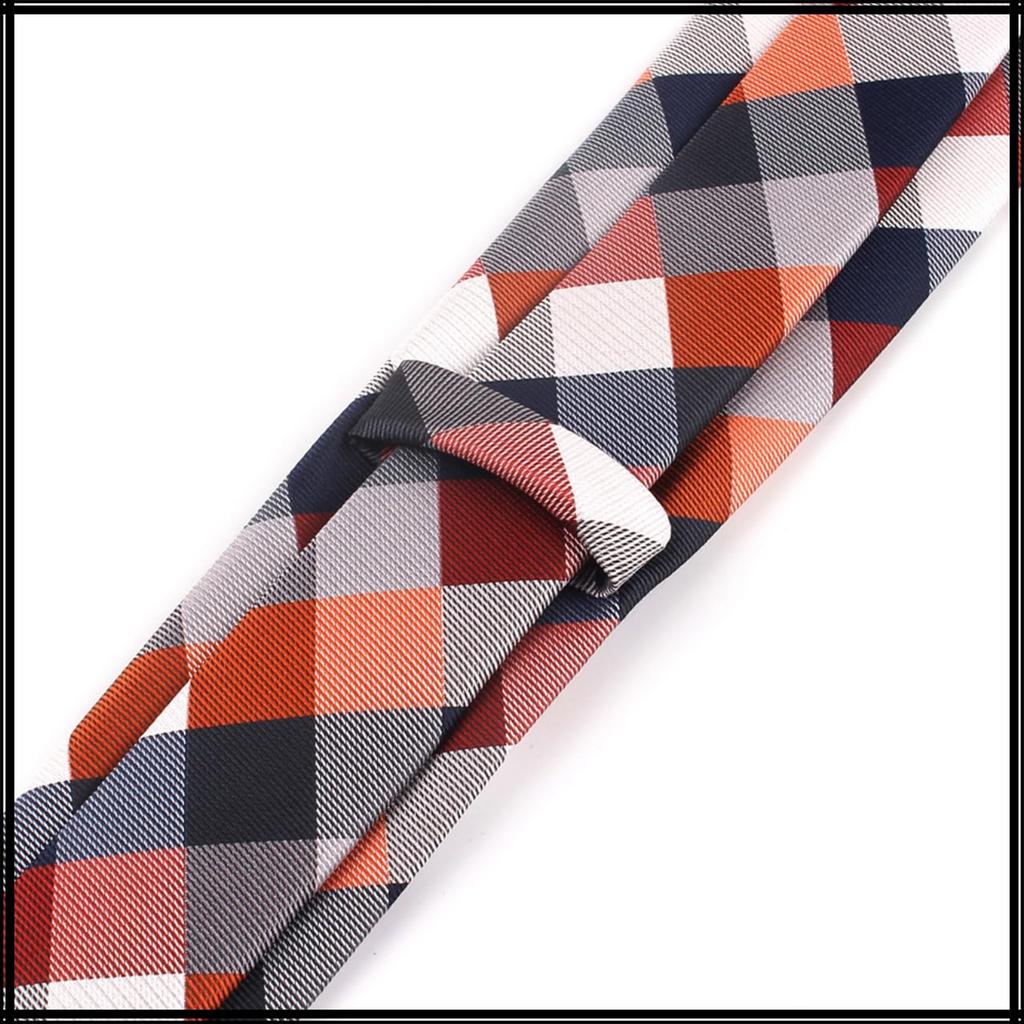 [White Fang] Kariertes Polyester-Krawatte, Business-Casual, Stilvoll, Herren NC040 (Grün)