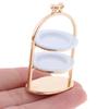 1/12 Dollhouse Miniature Dessert Pan Cake Stand Fruit Tray Doll Kitchen Toys