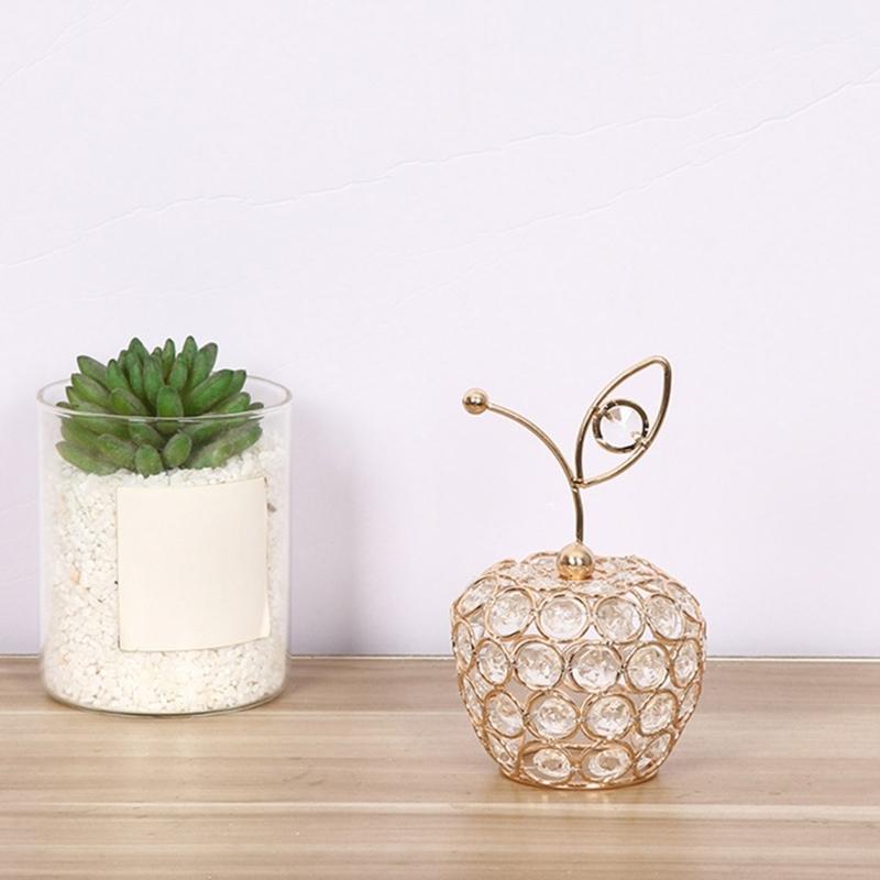 Crystals Fruit Statues Natural 3D Statues Decorations Fruit Shape Polished Smooth Collection for Bedroom Home Bar Desk