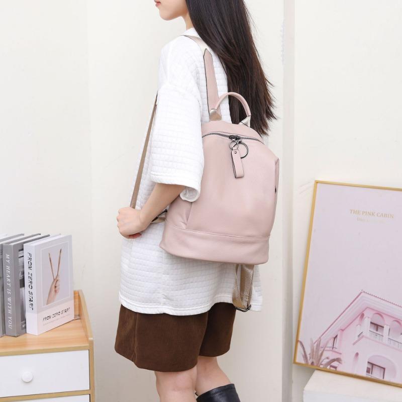 Rucsac din piele naturală pentru femei, rucsac de mare capacitate, geantă de călătorie pentru ieșiri