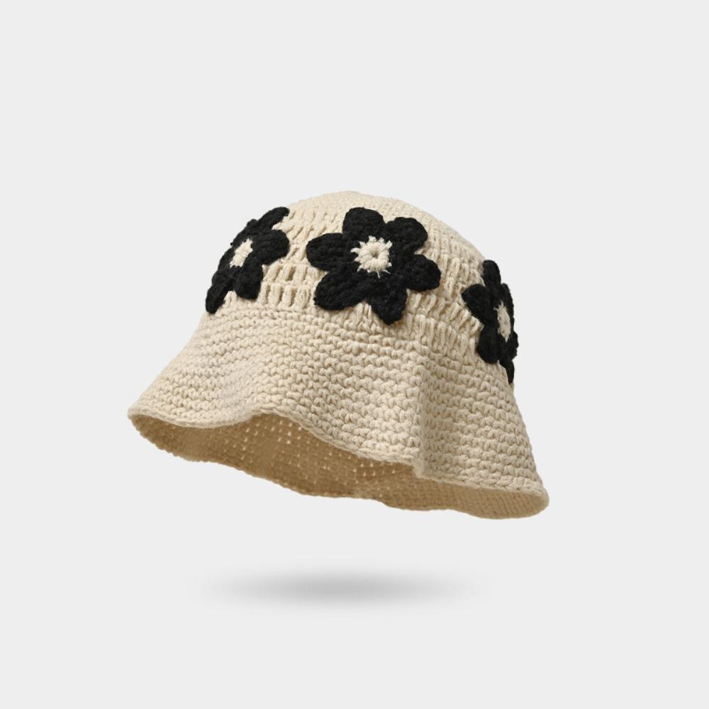 Korean Style Beanies Hat Handmade Bucket Hat Retro Women's Fisherman Hat  Girls