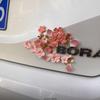 Exclusive 3D Peach Blossom Sticker: Cherry Blossom Pattern Car Rear Decal