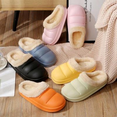 Pastel EVA Fur Slippers, Winter Slippers, Cushion Slippers