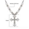 Colar Feminino Pingente Cruz Pérola Imitação Personalidade Clássica Corrente Clavícula Tendência Joias