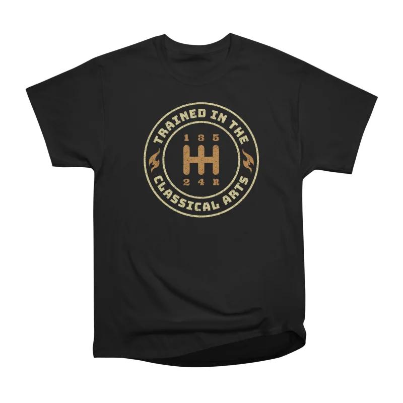 

Men Casual Shirts Short Sleeves TRAINED IN THE CLASSICAL ARTS Black Tees Oversized T-shirts XXXL чорний