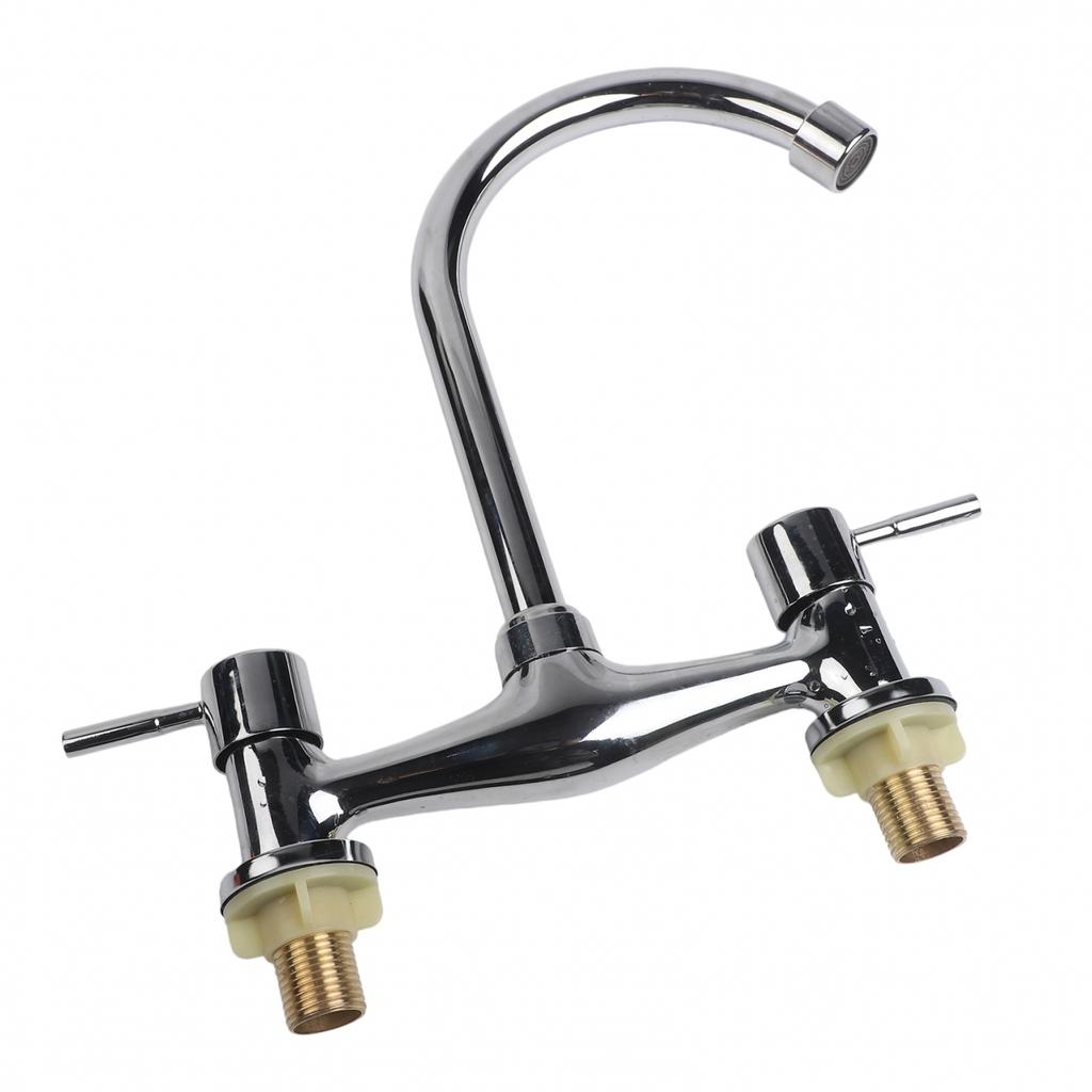 Solid Brass Chrome Construction Hot And Cold Mixing Faucet Hole Deck Basin Sink
