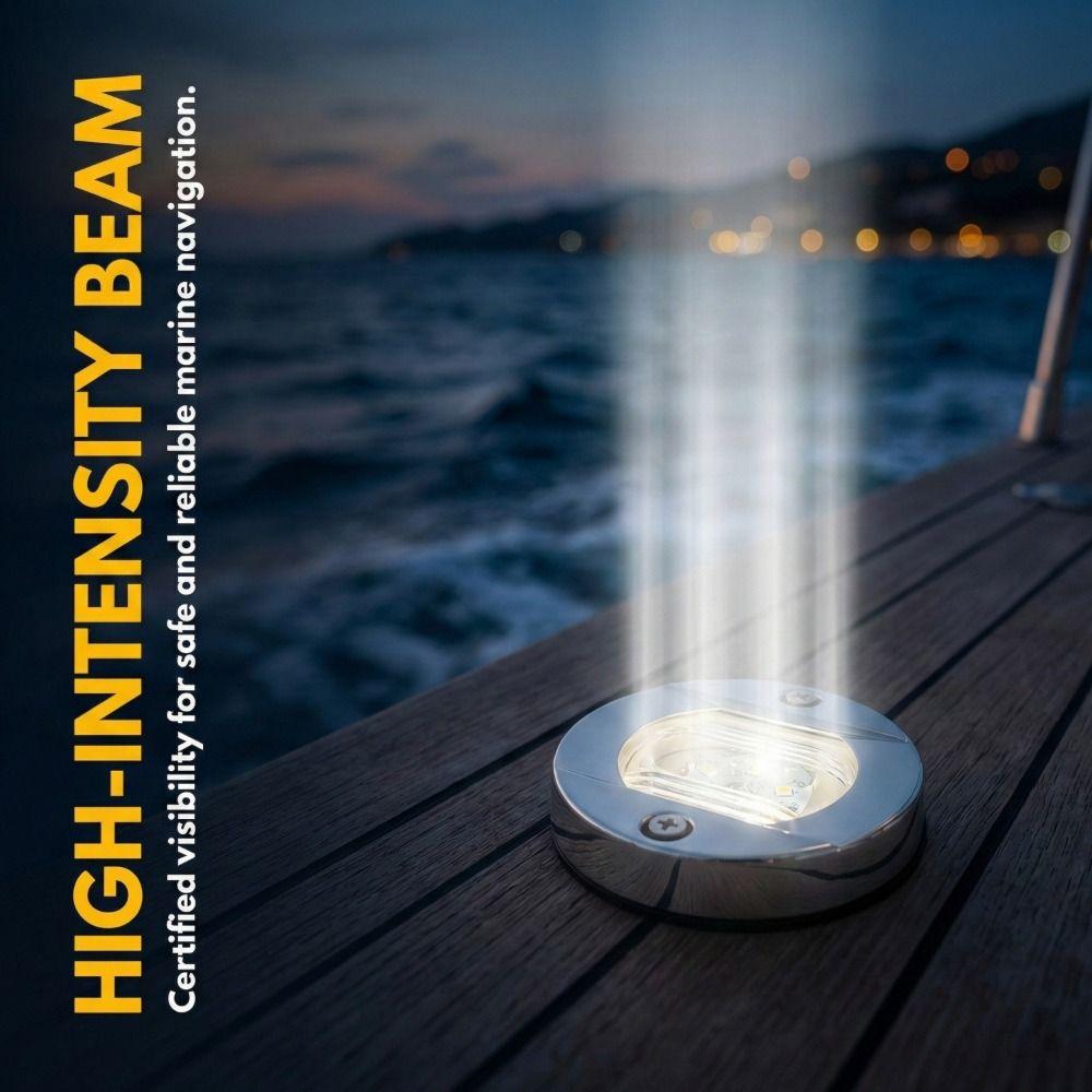 Round Marine Boat Lights Waterproof Yacht Light Safety Light Boat Accessories  Marine Use