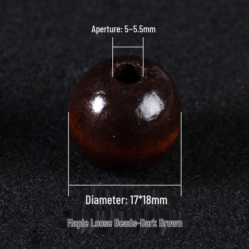 Mărgele Rotunde din Lemn Colorat pentru Bijuterii DIY - Mărgele Libere cu Orificiu Mare