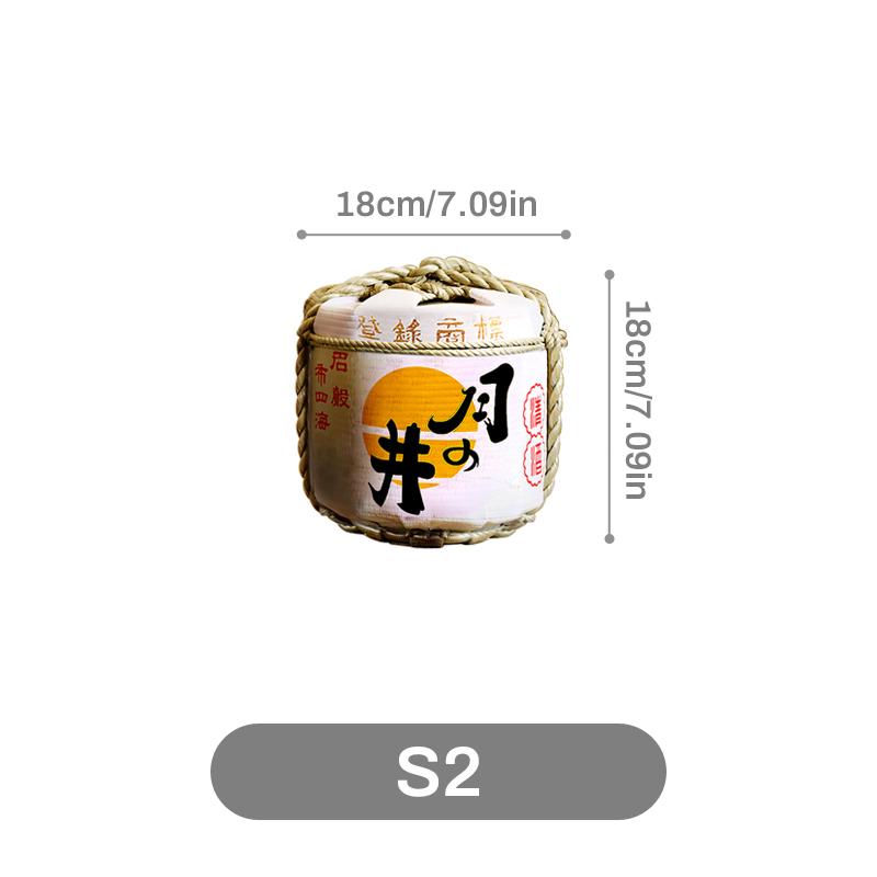 Japanese Style Restaurant Decorative Wine Barrel Sake Sushi Shop Pub Bar Display Foam Barrel Sakura Wine Cellar Decor Ornaments