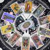 Holographic Gold Foil Rider Tarot Deck - 78 Cards PET Plastic, Waterproof & Scratch-Resistant, with Paper Guidebook 12*7cm
