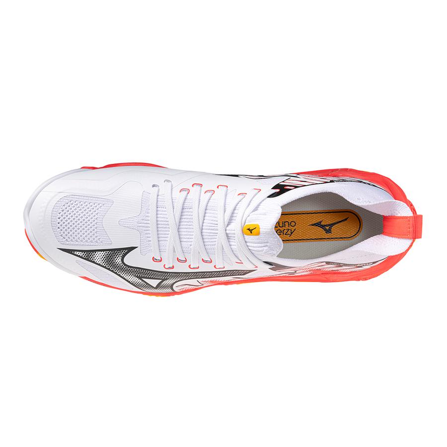 Mizuno Wave Lightning Neo 3 Daybreaker Pack Unisex Sneakers White Fiery-Coral Citrus V1GA240298