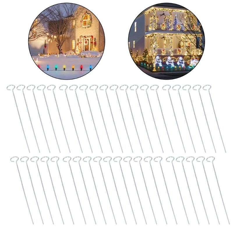 60pack Strong Celebratory Light Stakes for Bulbs Great for Driveway and Seasonal Displays