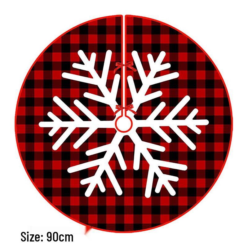 Creative Cartoon Print Christmas Tree Skirt - Festive Home & Party Decoration