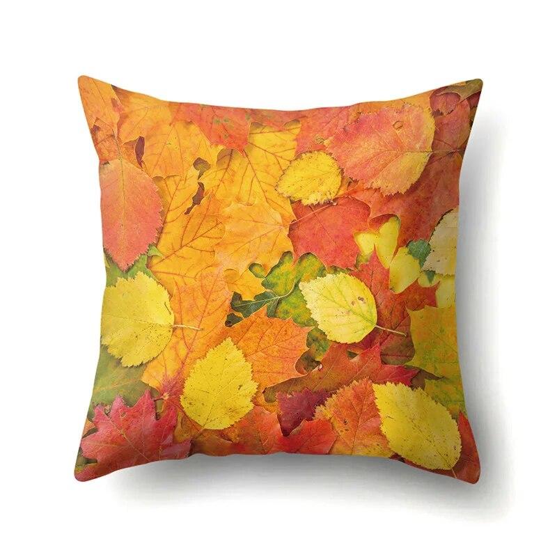 Maple Leaf Pillowcase Cartoon  Lumbar Pillow Sofa   Cushion