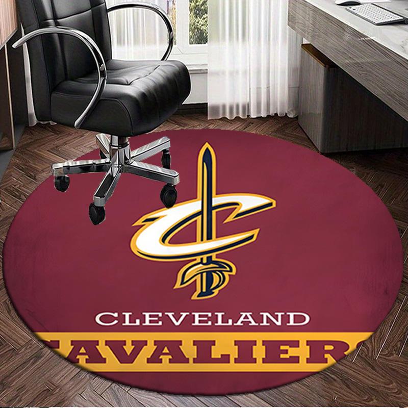 football Cavaliers Logo Round Rug for Livingroom,Bedroom, Palyroom, Chair Rug, Area rug, Circle Carpet, Large Size Fan Christmas gift